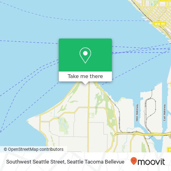 Southwest Seattle Street map