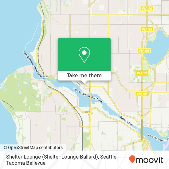 Mapa de Shelter Lounge (Shelter Lounge Ballard)