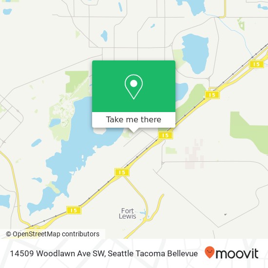 Mapa de 14509 Woodlawn Ave SW