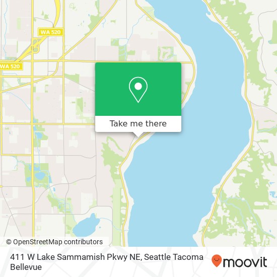 Mapa de 411 W Lake Sammamish Pkwy NE