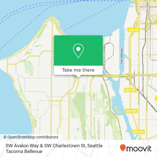 SW Avalon Way & SW Charlestown St map