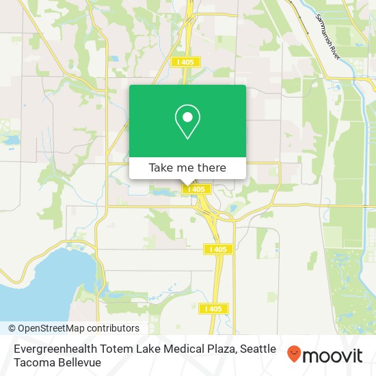 Mapa de Evergreenhealth Totem Lake Medical Plaza