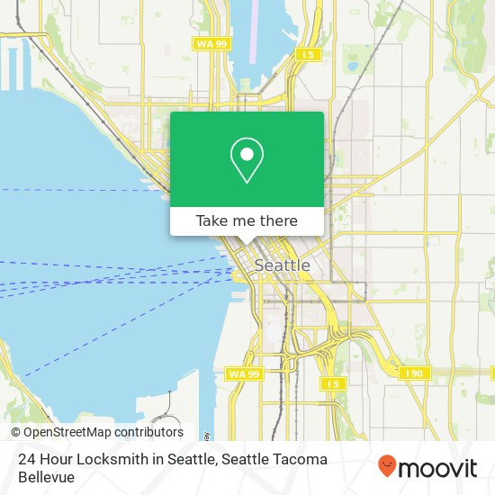 Mapa de 24 Hour Locksmith in Seattle