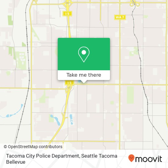 Tacoma City Police Department map
