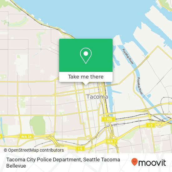 Mapa de Tacoma City Police Department