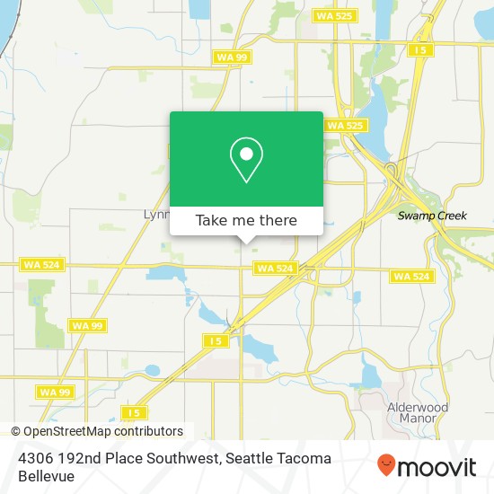 4306 192nd Place Southwest map