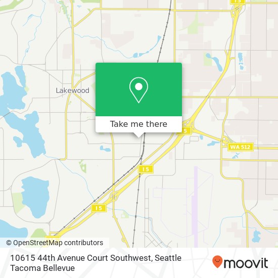 Mapa de 10615 44th Avenue Court Southwest