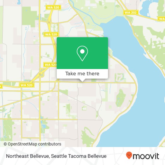 Northeast Bellevue map