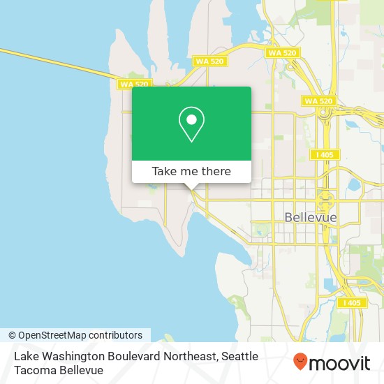 Mapa de Lake Washington Boulevard Northeast