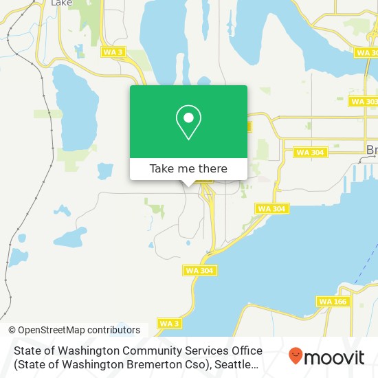 State of Washington Community Services Office (State of Washington Bremerton Cso) map