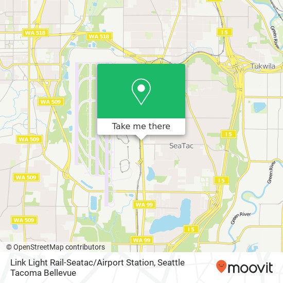 Mapa de Link Light Rail-Seatac / Airport Station