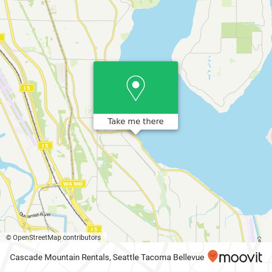 Cascade Mountain Rentals map