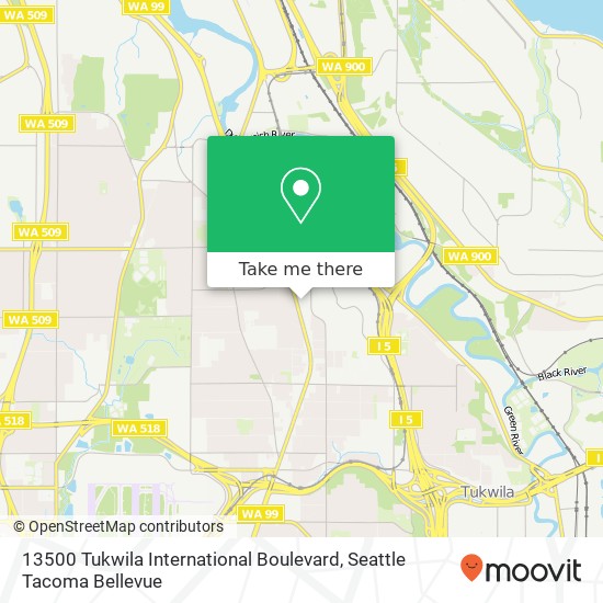 Mapa de 13500 Tukwila International Boulevard