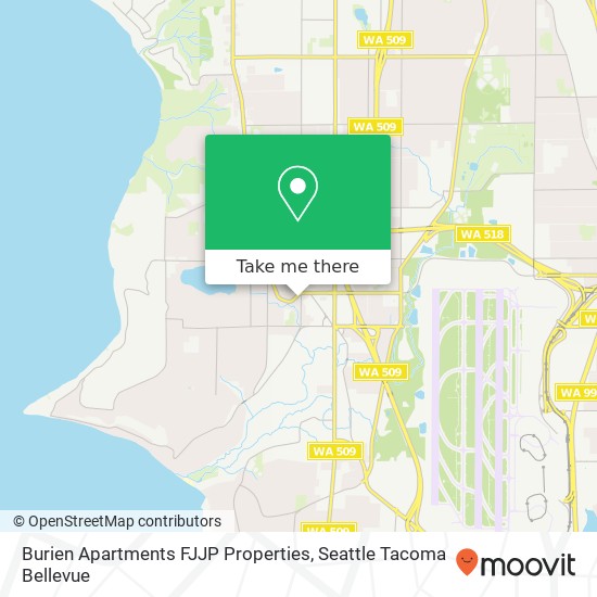 Mapa de Burien Apartments FJJP Properties