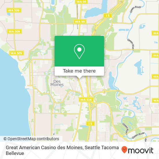 Great American Casino des Moines map