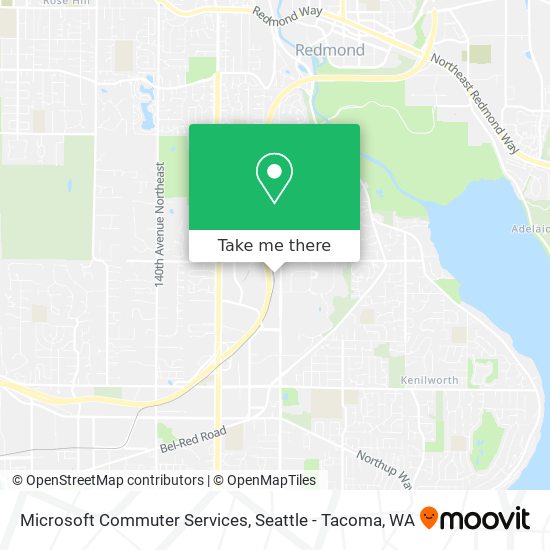 Microsoft Commuter Services map