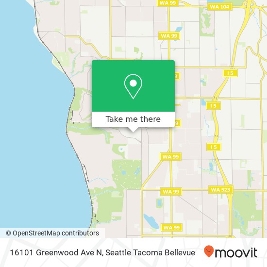 Mapa de 16101 Greenwood Ave N