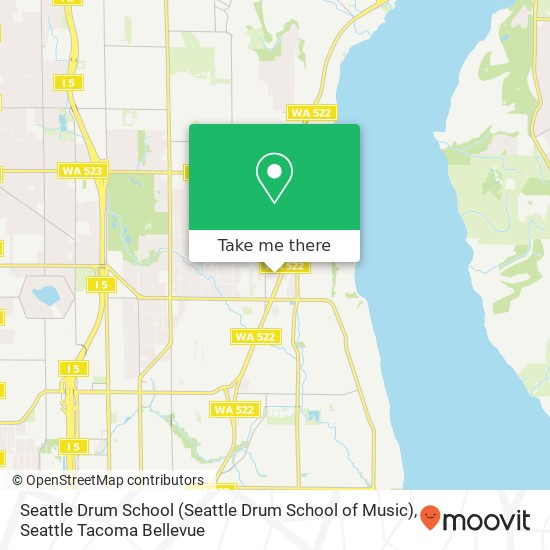 Mapa de Seattle Drum School (Seattle Drum School of Music)