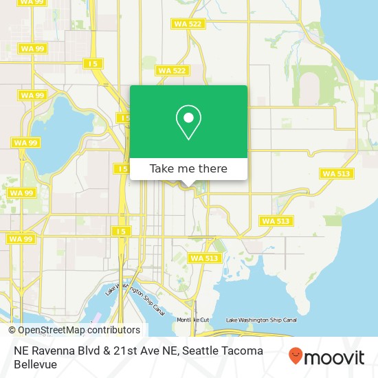 NE Ravenna Blvd & 21st Ave NE map