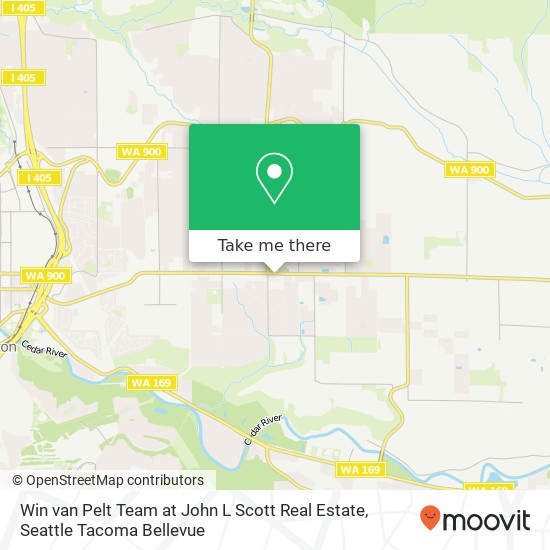 Win van Pelt Team at John L Scott Real Estate map