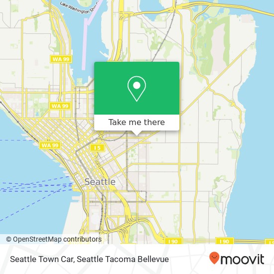 Seattle Town Car map