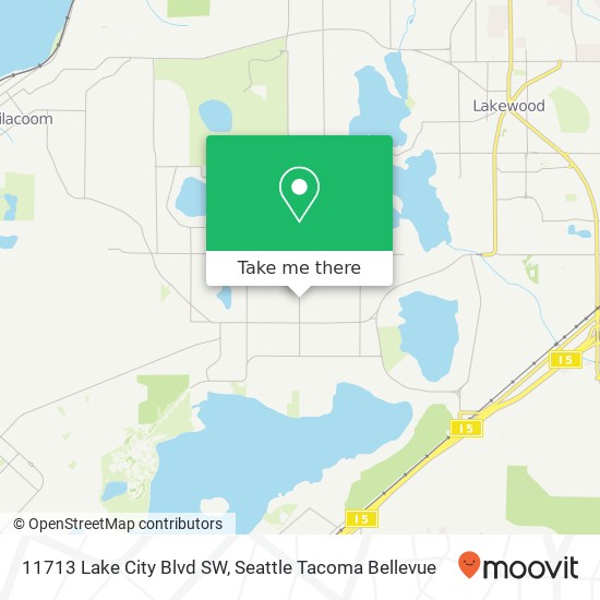Mapa de 11713 Lake City Blvd SW