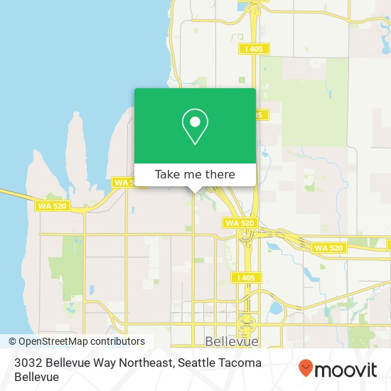 3032 Bellevue Way Northeast map