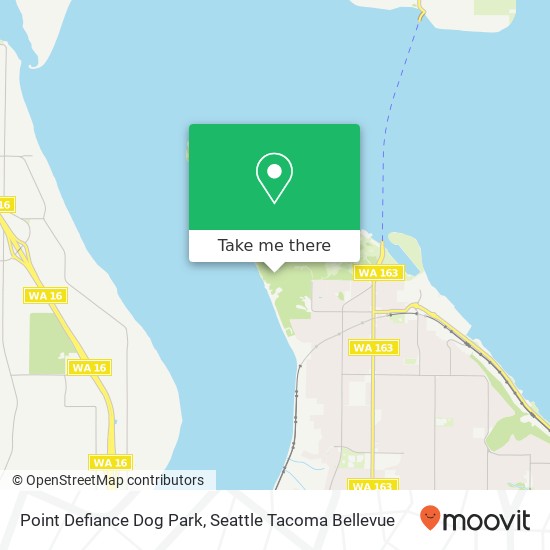 Point Defiance Dog Park map