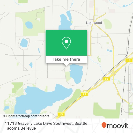 11713 Gravelly Lake Drive Southwest map