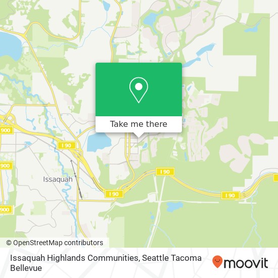 Issaquah Highlands Communities map