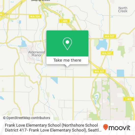 Mapa de Frank Love Elementary School (Northshore School District 417- Frank Love Elementary School)