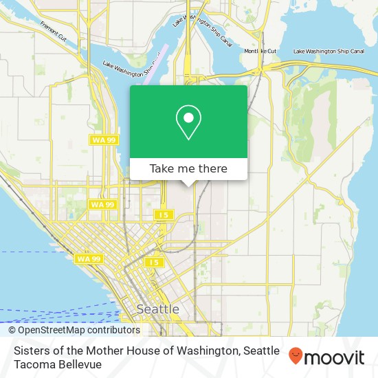 Sisters of the Mother House of Washington map