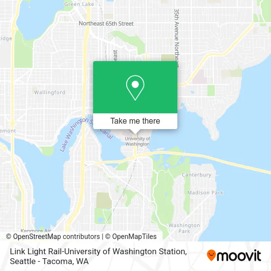 Link Light Rail-University of Washington Station map