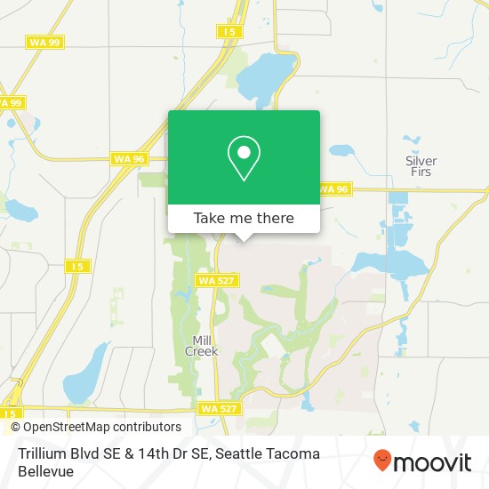 Mapa de Trillium Blvd SE & 14th Dr SE