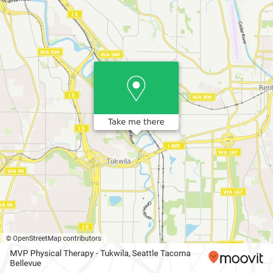 Mapa de MVP Physical Therapy - Tukwila