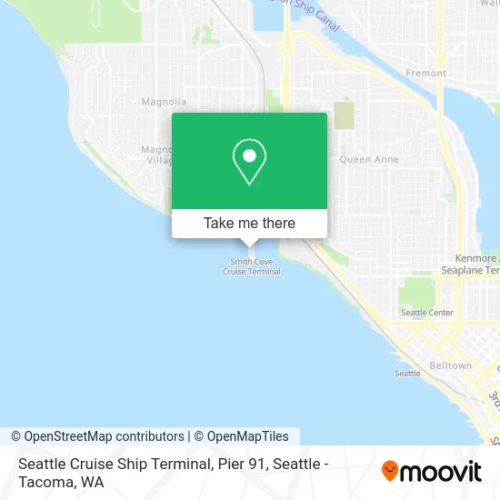 Seattle Cruise Ship Terminal, Pier 91 map