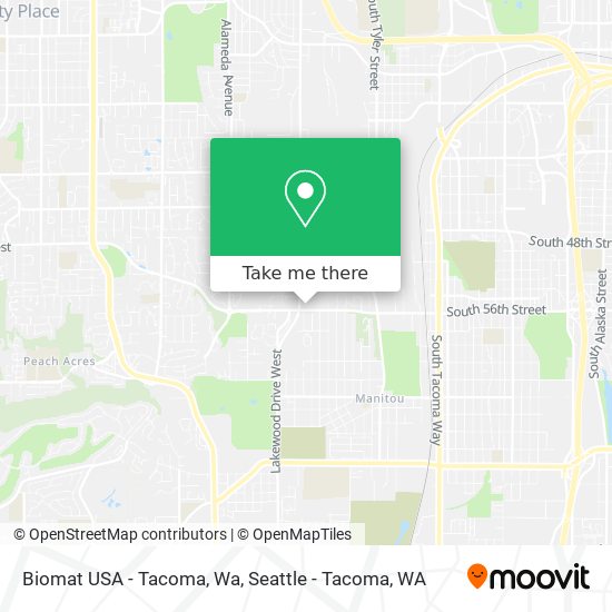 Mapa de Biomat USA - Tacoma, Wa