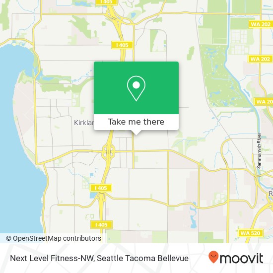 Next Level Fitness-NW map