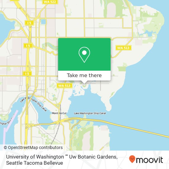 Mapa de University of Washington "" Uw Botanic Gardens