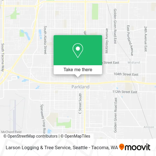 Mapa de Larson Logging & Tree Service