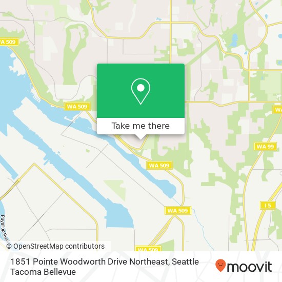 Mapa de 1851 Pointe Woodworth Drive Northeast