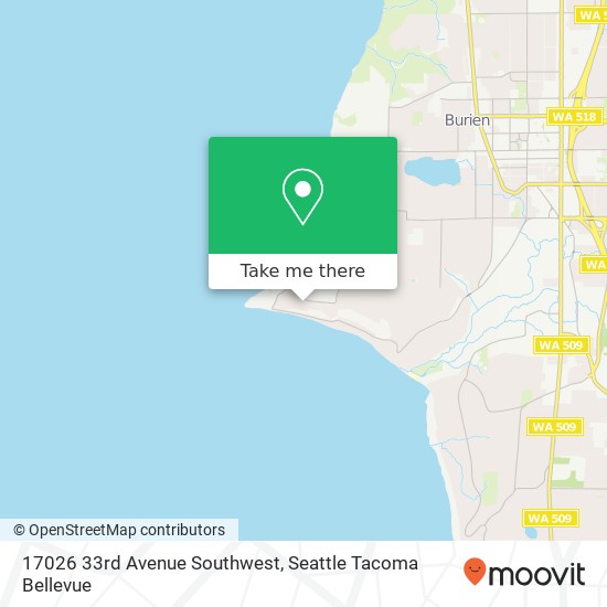 Mapa de 17026 33rd Avenue Southwest