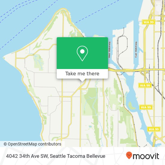 Mapa de 4042 34th Ave SW