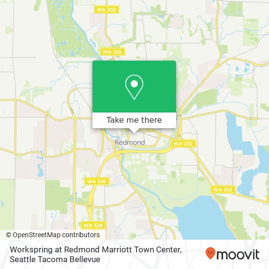 Mapa de Workspring at Redmond Marriott Town Center