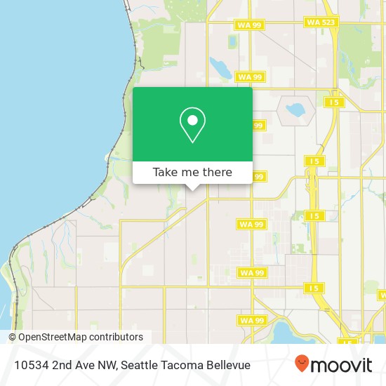 Mapa de 10534 2nd Ave NW