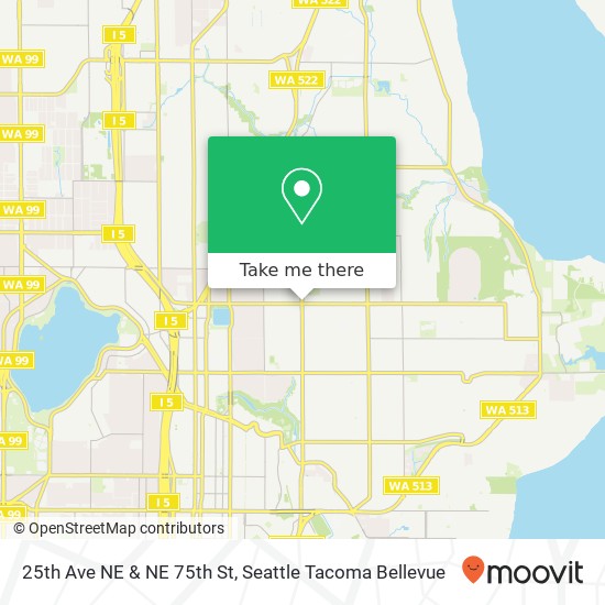 25th Ave NE & NE 75th St map