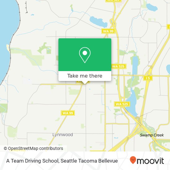 A Team Driving School map