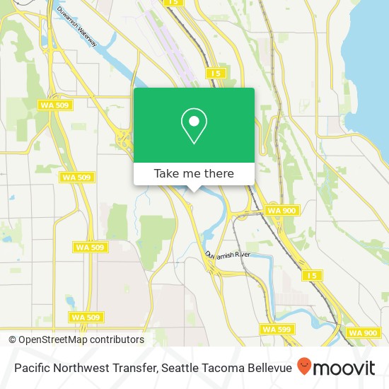 Mapa de Pacific Northwest Transfer