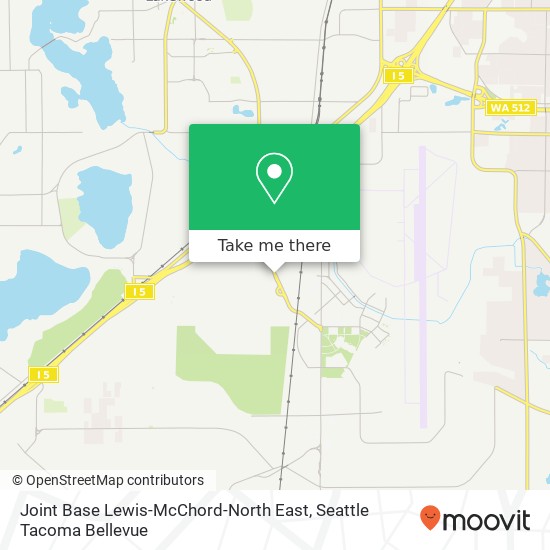 Joint Base Lewis-McChord-North East map