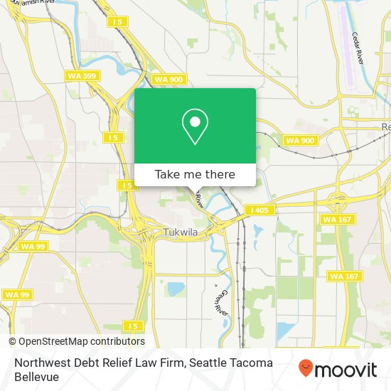 Northwest Debt Relief Law Firm map